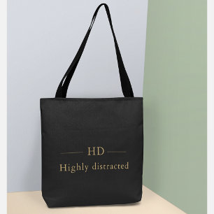 Lustiges ADHD-Luxus-Monogramm – Eleganter benutzer Tasche
