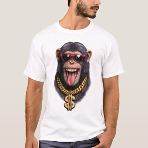 Lustiges Affen-Goldkettchen-T-Shirt – Cooler urban T-Shirt