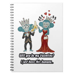 Lustiges Affen-Paar Valentinstag T-Shirt Notizblock
