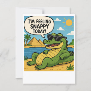 Lustiges ägyptisches Krokodil   Snappy-Nil-Karte Postkarte