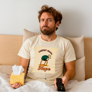 Lustiges „Aktuelle Stimmung: Nein“ Strauß Vintage  T-Shirt