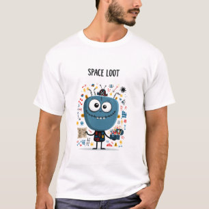 Lustiges Alien-Charakter-Geschenk aus dem Weltraum T-Shirt