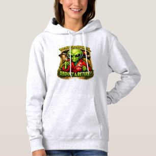 Lustiges Alien-Kaffeedesign, Zu alt dafür Hoodie
