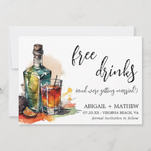 Lustiges Alkohol Getränk Cocktail Trendige Foto Ho Save The Date