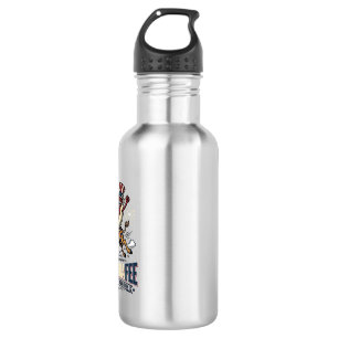 Lustiges Amerigiraffee patriotisches Giraffe Hot D Edelstahlflasche