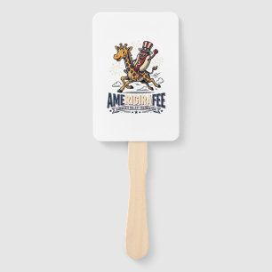 Lustiges Amerigiraffee Patriotisches Giraffe Hot D Fächer