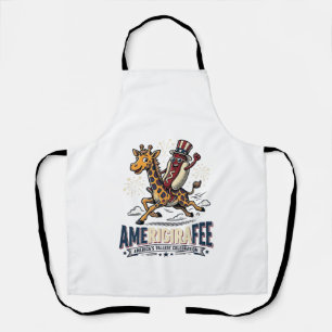 Lustiges Amerigiraffee Patriotisches Giraffe Hot D Schürze