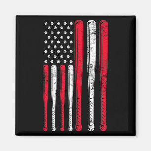 Lustiges Amerikanisches Flagge Baseball Team Premi Magnet