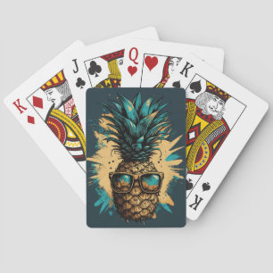 Lustiges Ananas Obst Spielkarten