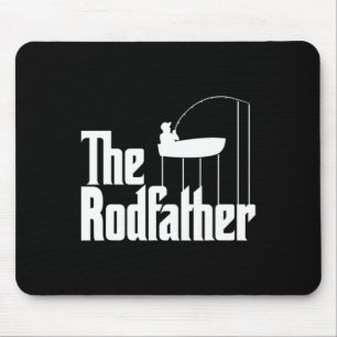 Lustiges Angel-Meme vom Rodfather-Angelrute Mousepad