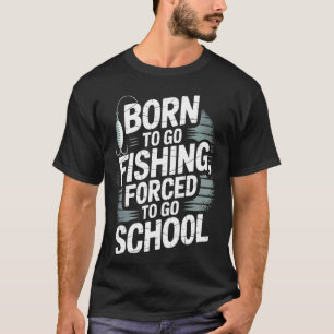 Lustiges Angel-Shirt für Männer, zum Angeln gebore T-Shirt