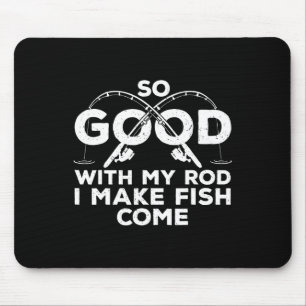 Lustiges Angeldesign für Männer Frauen Angler Fisc Mousepad