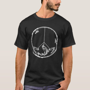 lustiges Angelgerät Angelrute Friedenszeichen T Sh T-Shirt