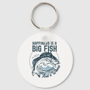 Lustiges Angelglück ist ein großer Fisch und ein Z Schlüsselanhänger