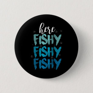 Lustiges Angeln hier Fisch liebt Sommer Lake Gesch Button
