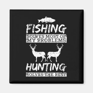 Lustiges Angeln Jagd löst Problem Fisch Hirsch Gro Magnet
