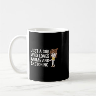 Lustiges Anime-Zeichendesign für Mädchen und Fraue Kaffeetasse