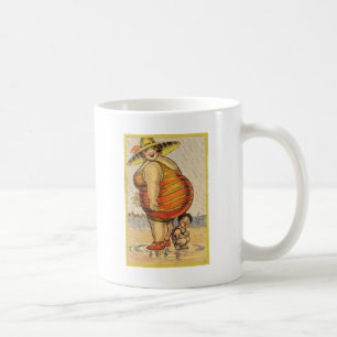 Lustiges Antiquitäten-Paar am Strand Kuriosität Kaffeetasse