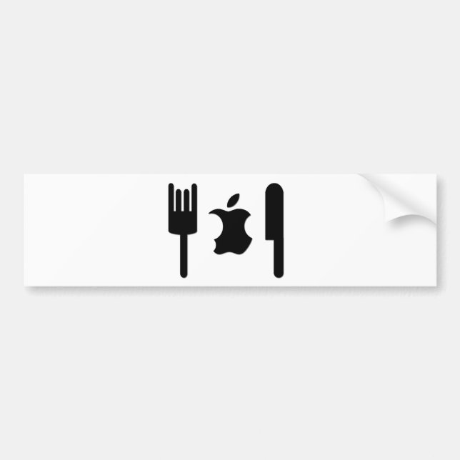 Lustiges Apple Autoaufkleber (Vorne)