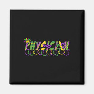 Lustiges Arzt Mardi Gras Shirt Festival Party Ma Magnet