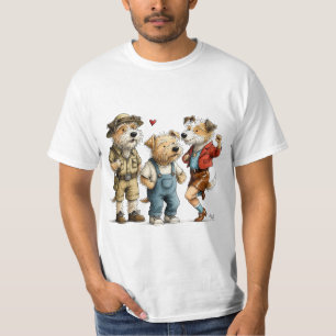 Lustiges Australian Terrier-Shirt Cute Trio Tee