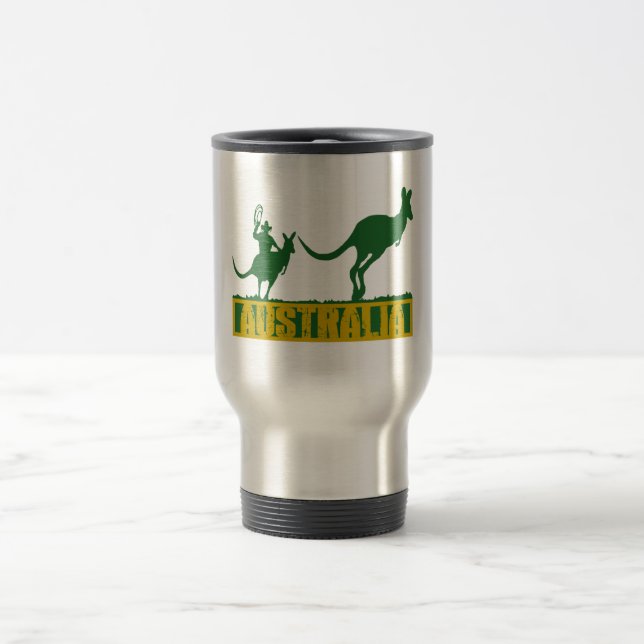 Lustiges Australien Reisebecher (Mittel)