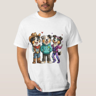 Lustiges Australier-Hund-Shirt Cute Trio Tee