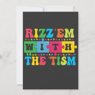 Lustiges  Autism Awareness Rizz'em mit The Tism   Einladung