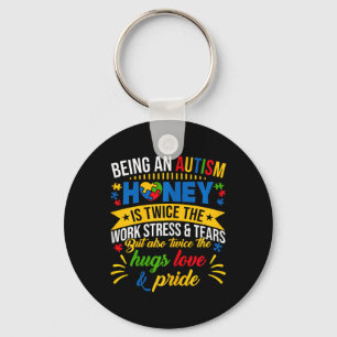 Lustiges Autism Awareness-Shirt, ein Autismus-Honi Schlüsselanhänger
