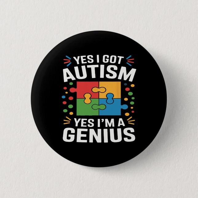 Lustiges Autismus-Bewusstsein Kinder Autistisches  Button (Vorderseite)