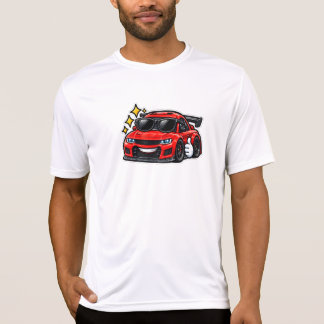 Lustiges Auto-Performance-Shirt | Roter Coolcar T-Shirt