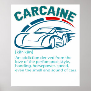 Lustiges Autogeschenk für Männer - CARCAINE Defini Poster