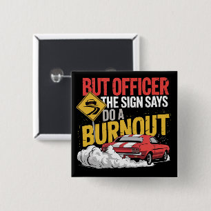 Lustiges Autorennen Burnout Drag Racing Muscle Car Button
