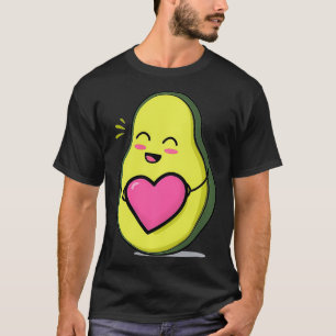 Lustiges Avocado-Herz Süßes Kawaii-Vegan-Geschenk  T-Shirt