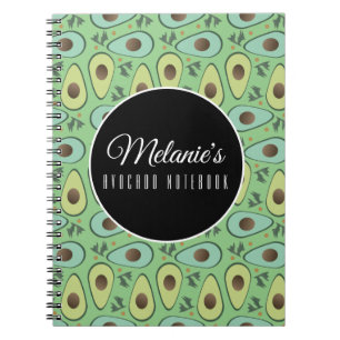 Lustiges Avocado-Koriander-Salat-Muster Notizblock