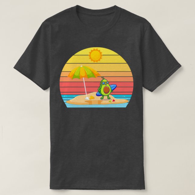 lustiges Avocado surfenAvocado Geschenk lustiges E T-Shirt (Design vorne)