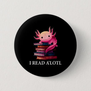 Lustiges Axolotl-Buchliebhaber-Bibliothekar-Lesebi Button