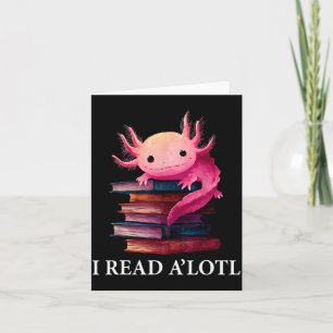 Lustiges Axolotl-Buchliebhaber-Bibliothekar-Lesebi Karte