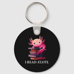 Lustiges Axolotl-Buchliebhaber-Bibliothekar-Lesebi Schlüsselanhänger