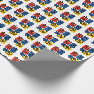 Lustiges Axolotl-Piet-Mondrian-Abstraktkunst-Muste Geschenkpapier