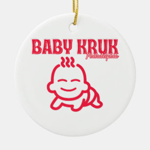 Lustiges Baby Kruk Philadelphia Premium Keramik Ornament