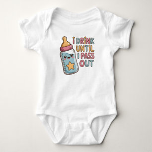 Lustiges Baby-Mädchen Trinkwort-Kunst Baby Strampler