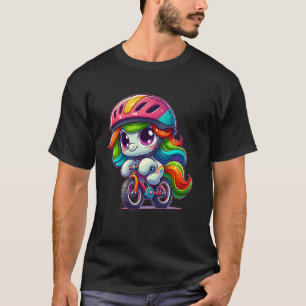 Lustiges Baby-Pferd auf einem Fahrrad Spaß für Mäd T-Shirt