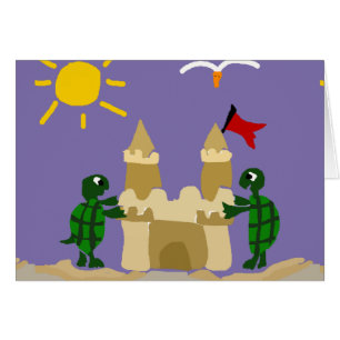 Lustiges Baby-Schildkröte-Gebäude-Sand-Schloss