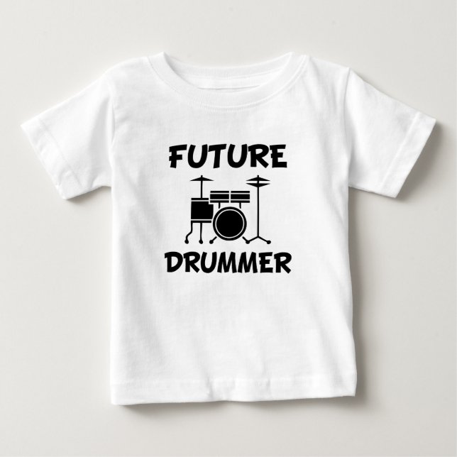 Lustiges Baby-Shirt des zukünftigen Schlagzeugers Baby T-shirt (Vorderseite)