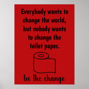 Lustiges Badezimmer-Toilettenpapier-Rollenplakat Poster