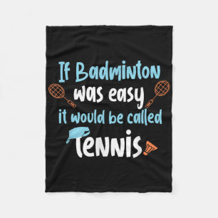 Lustiges Badminton-Tennis-Design für Spieler  Fleecedecke