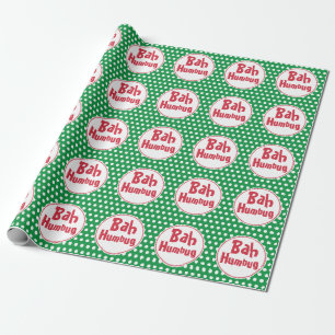 Lustiges Bah-Humbug-Weihnachtspapier Geschenkpapier