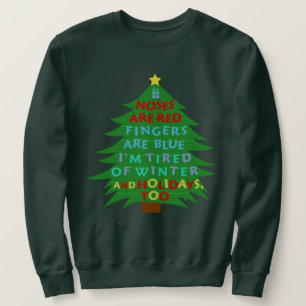 Lustiges Bah Humbug-Weihnachtswinter-Gedicht Sweatshirt