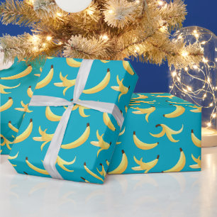 Lustiges Banane Wortspiel Party Muster farbenfroh  Geschenkpapier